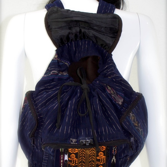 VTG 80\'s Guatemala Huipil Woven Backpack